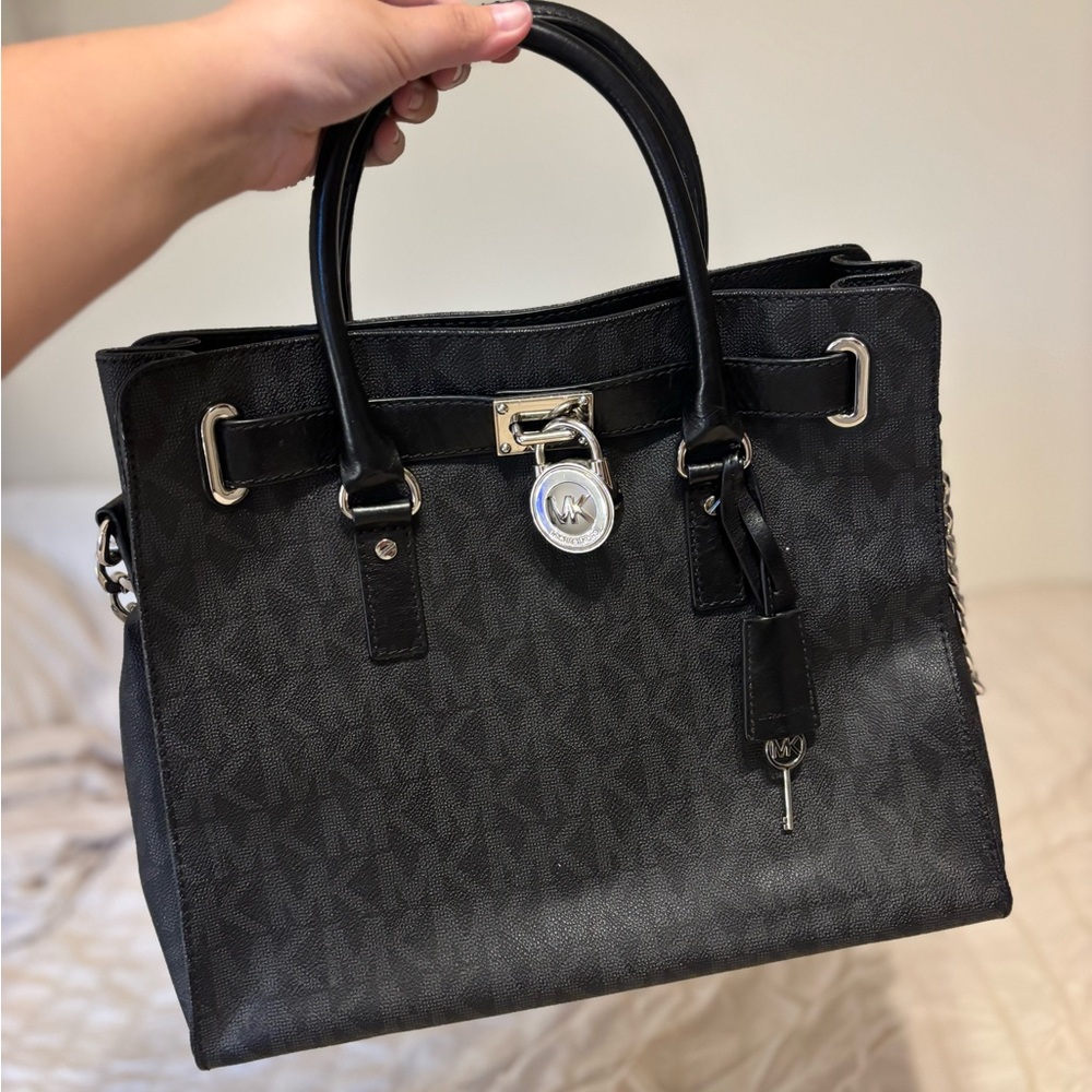 Michael Kors Padlock Black Designer Tote Bag